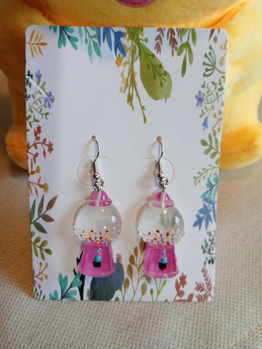 Pink Gumball Machine Kids Earrings